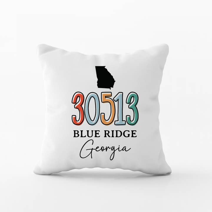 Canary Road - Wholesale Throw/Decorative Pillow - Custom Localization Pillow, Personalize Zip Code City State