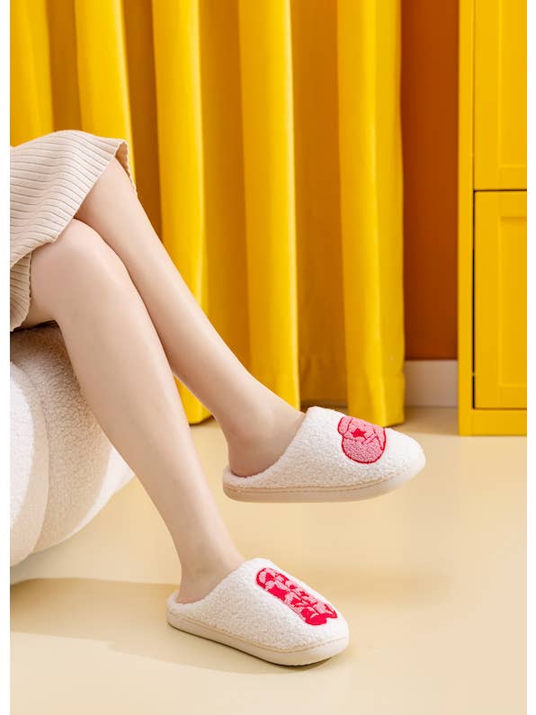 Western Pink Cowboy Soft Fluffy Comfy Warm House Slipper for wholesale on Faire