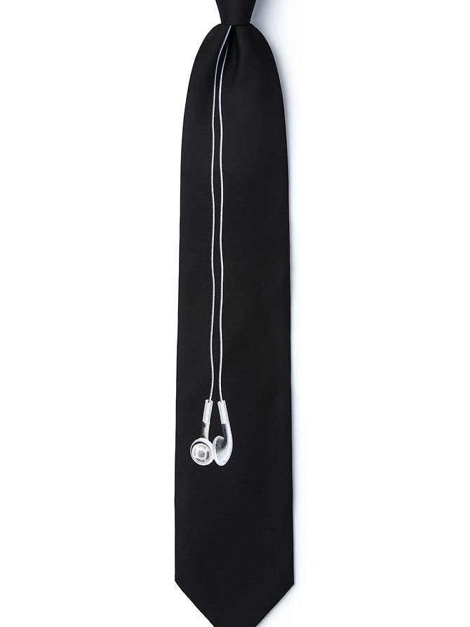 Cravatta per auricolari Wild Ties - Microfibra nera per la vendita all'ingrosso da parte di Wild Ties