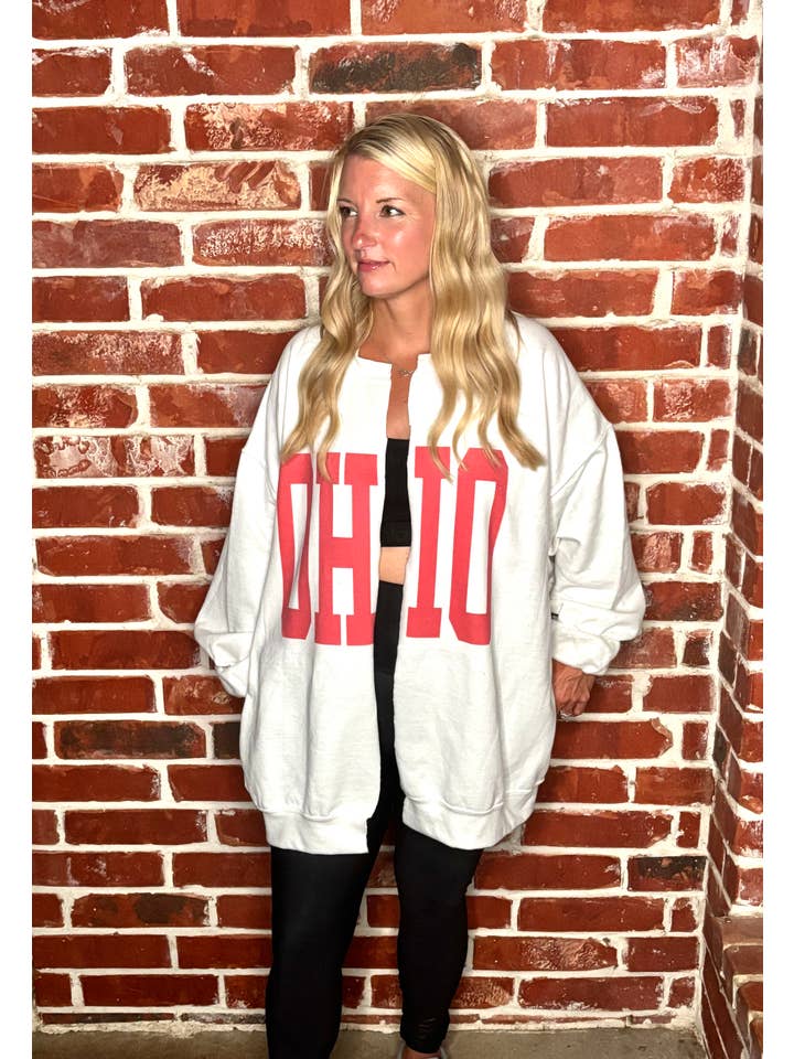 Simply Blush Wholesale - Wholesale Cardigan - Women's - Custom Cardigan Split Crew Cardi Game Day Raw Edge Football2