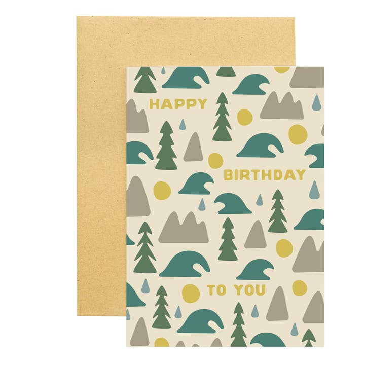 Birthday Shapes Card for wholesale by Woosah Outfitters