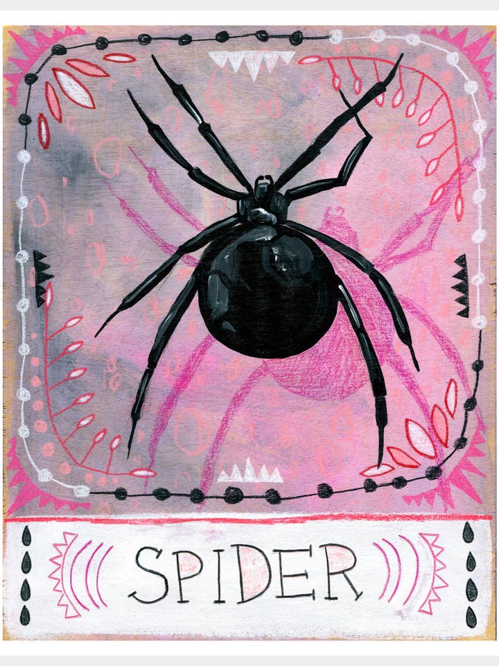 Estampado de tótem animal - Araña para venta al por mayor de Jessica Swift