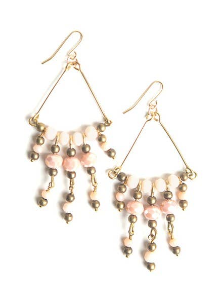 Jungle Orchid Glass Earrings for wholesale by Fair Anita