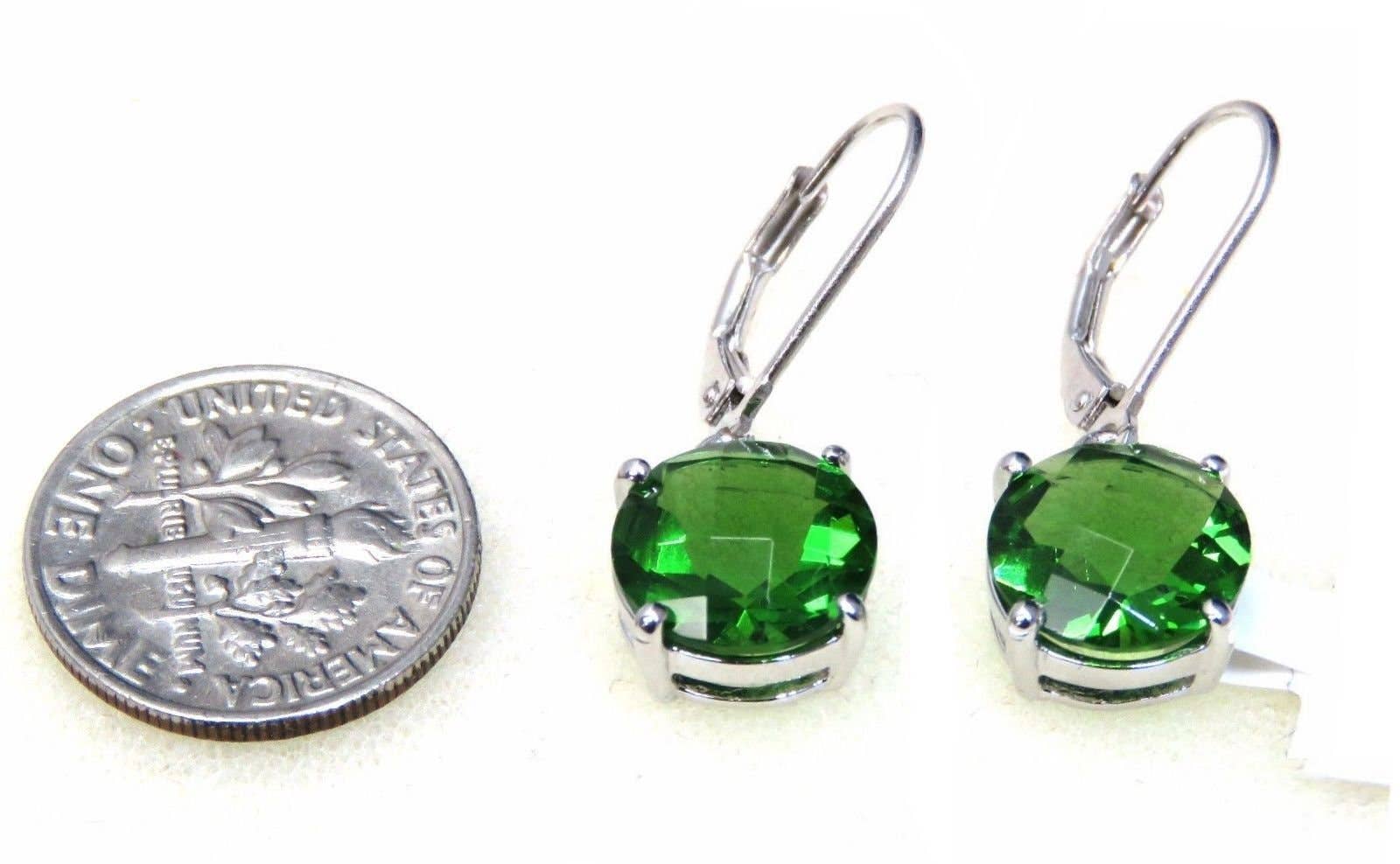 Twan Kee Jewelry - Venta al por mayor Pendientes colgantes - Pendientes colgantes de helenita verde Mt St Helens E81010L1