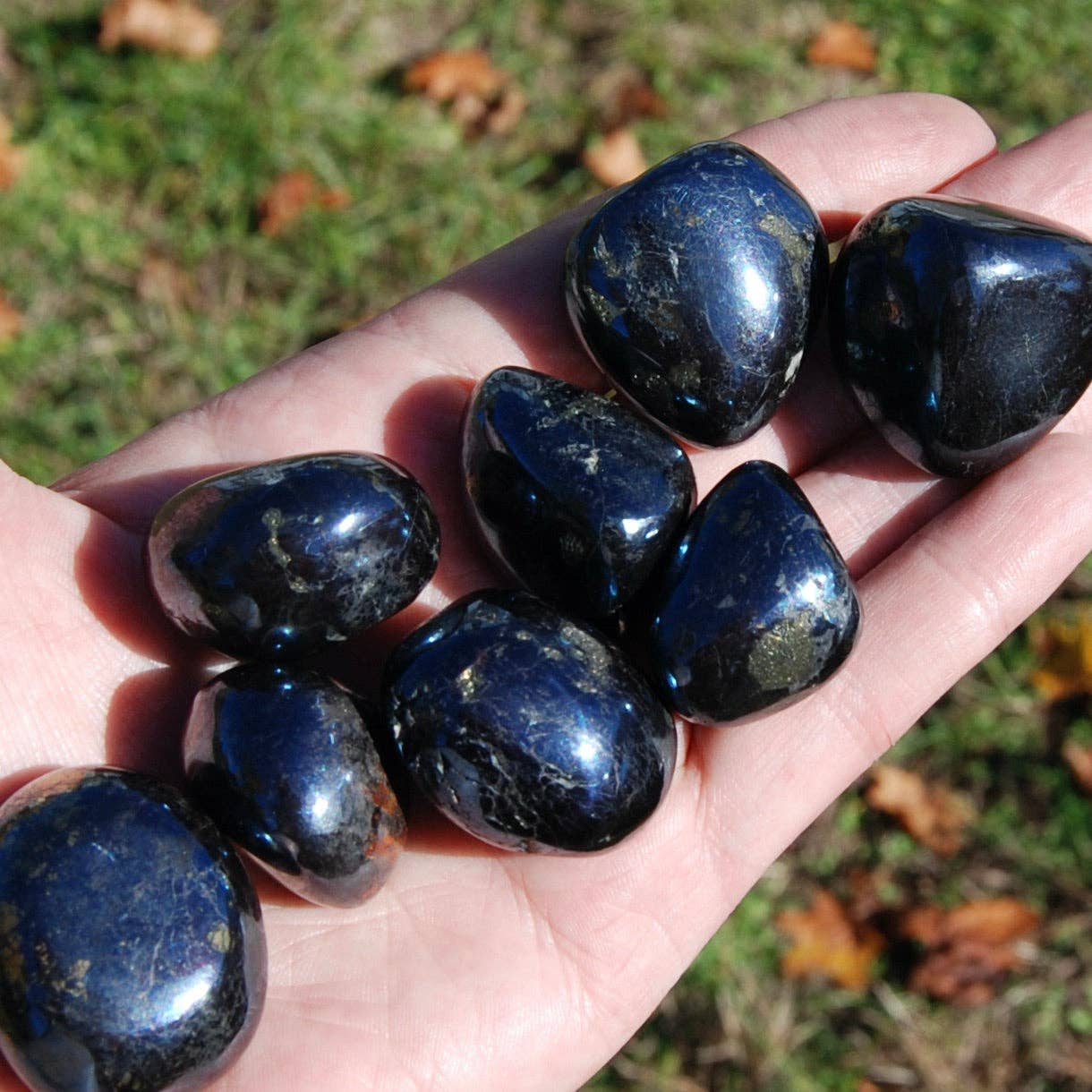 Caspar Curiosities - Wholesale Spiritual Stone/Crystal - RARE Covellite Crystal Tumbled Stones, Peru3