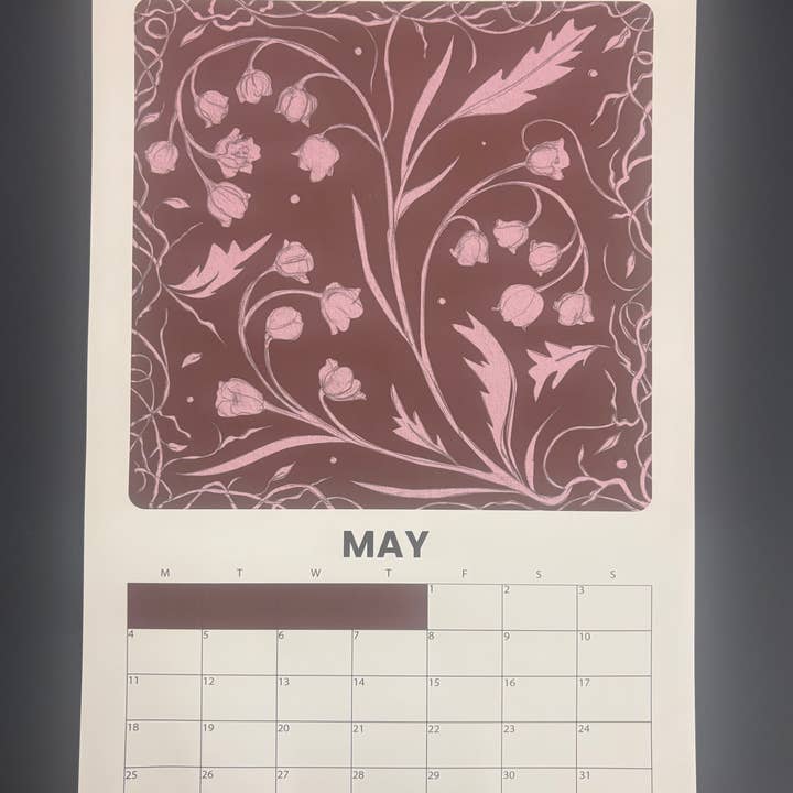 Tomekah George - Wholesale Calendar - Large 2026 Calendar, Flowers Wall Calendar - A32