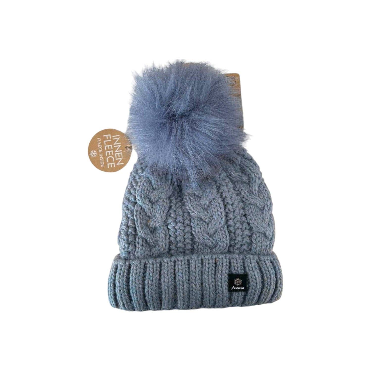 VewoTex - Wholesale Beanie - Women's - Knitted hat for women » lined winter hat with fleece » bobble hat » women's hat with cable pattern11