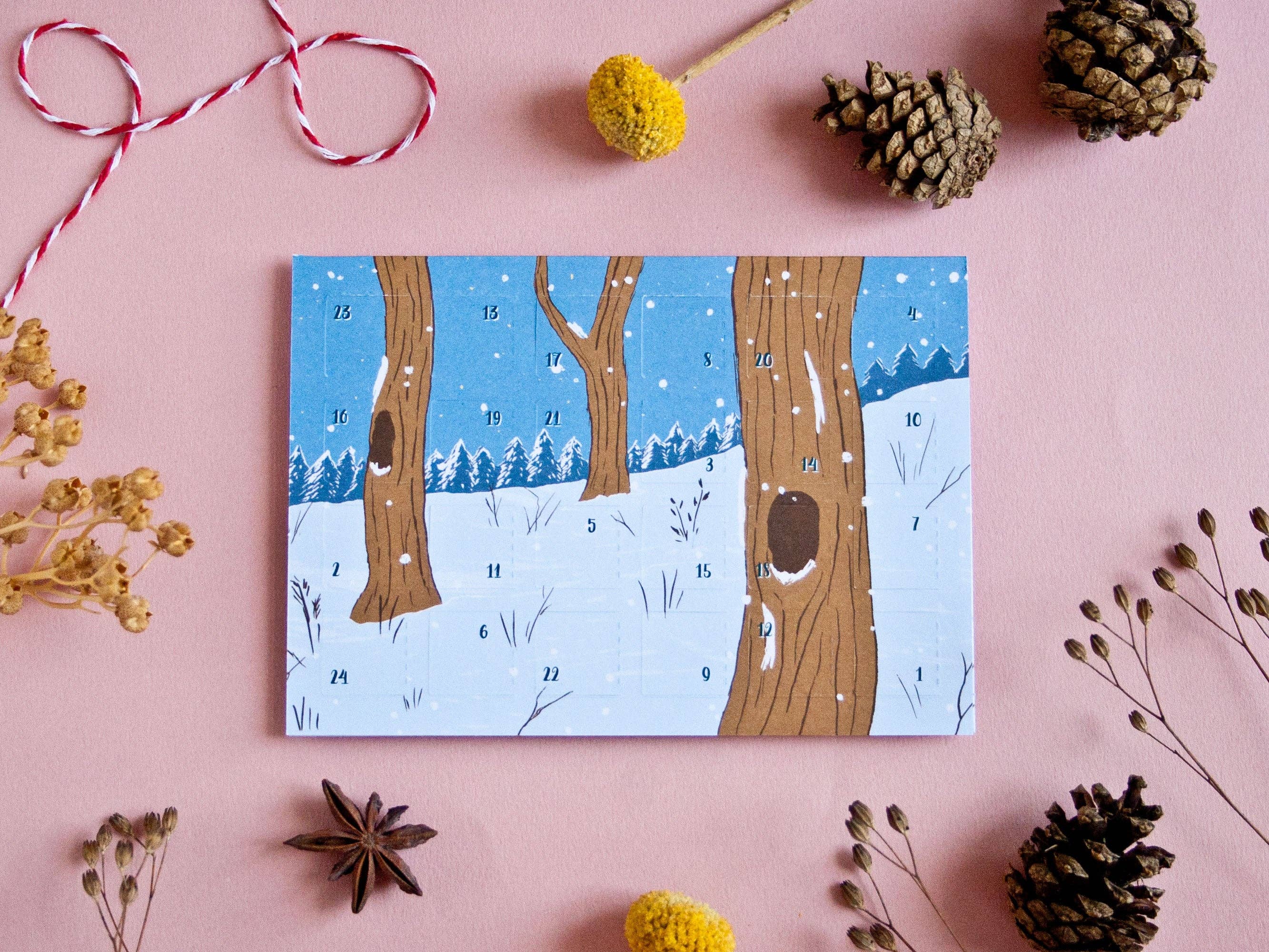 Katja Rub – Engroshandel Adventskalender – Adventskalender-postkort vinterland