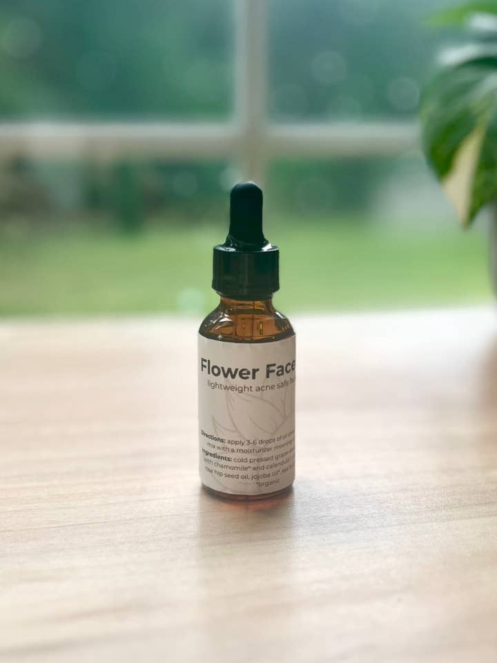Flower Face Oil for wholesale by Biting Flower Farms