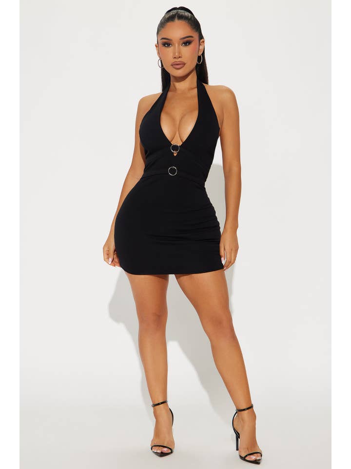 5besties inc - Wholesale Dress - Women's - HALTER NECK MINI DRESS