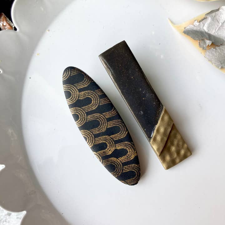 El & Gray Design - Wholesale Hair Clip - Women's - Golden Glam Hair Clips (2 Clip Set)3