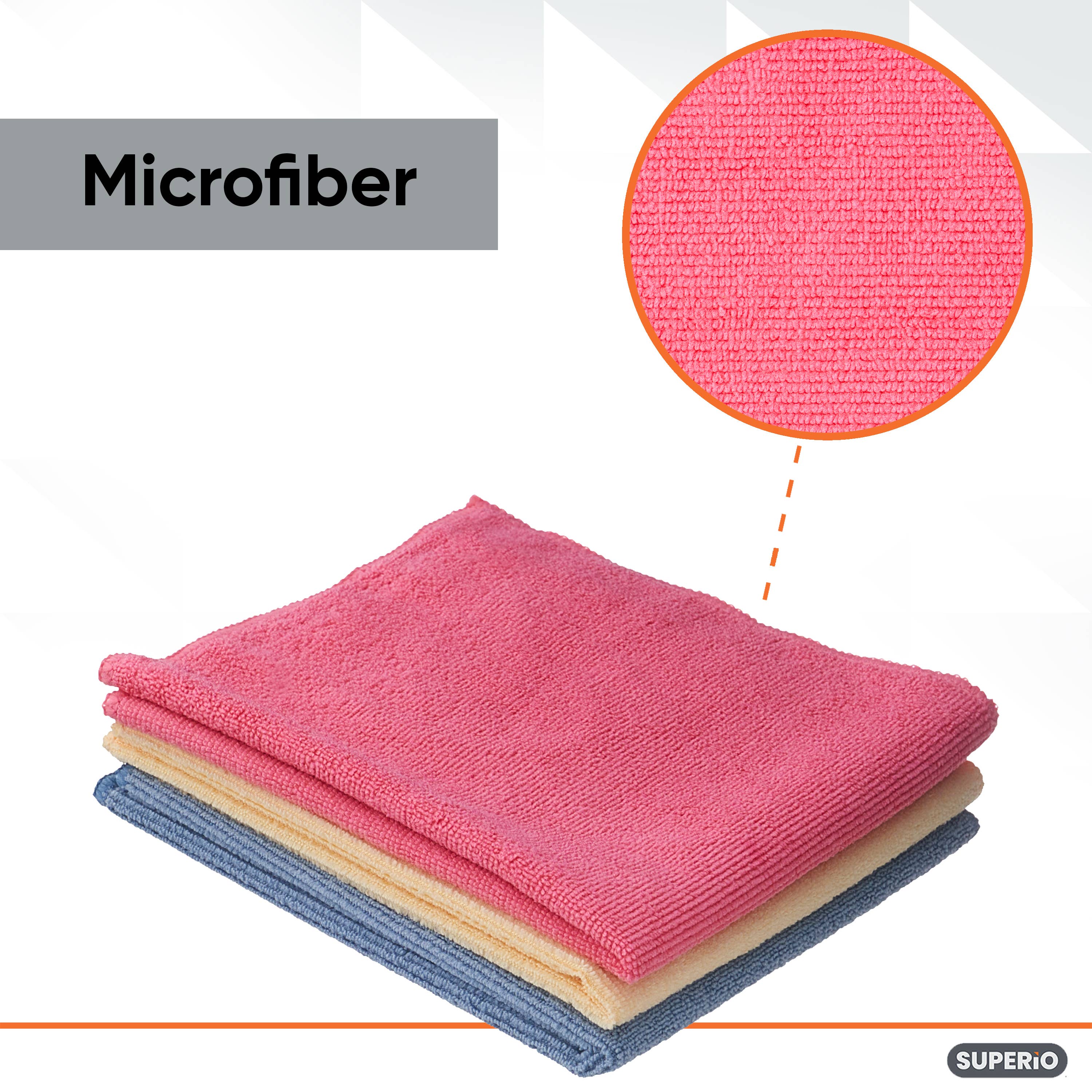 Superio Brand - Wholesale Cleaning Cloth - Fine Microfiber All Purpose Cleaning Cloth, Multi Use - CS4