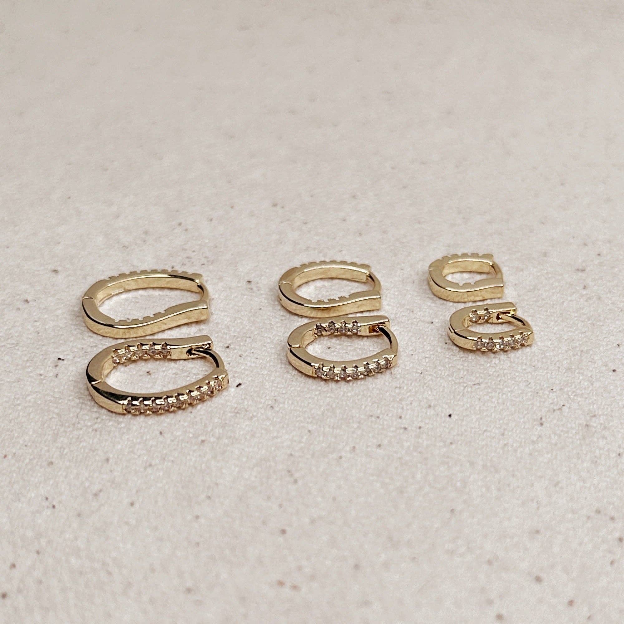 GoldFi - Wholesale Hoop Earrings - U Shape In & Out CZ Clicker Hoop Earrings3