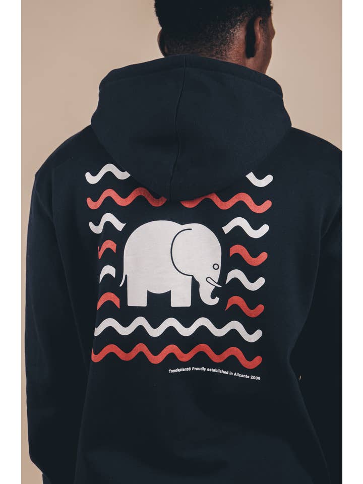 Trendsplant Clothing - Vente Sweat à capuche – unisexe - Sweat à capuche organique Explanada bleu7