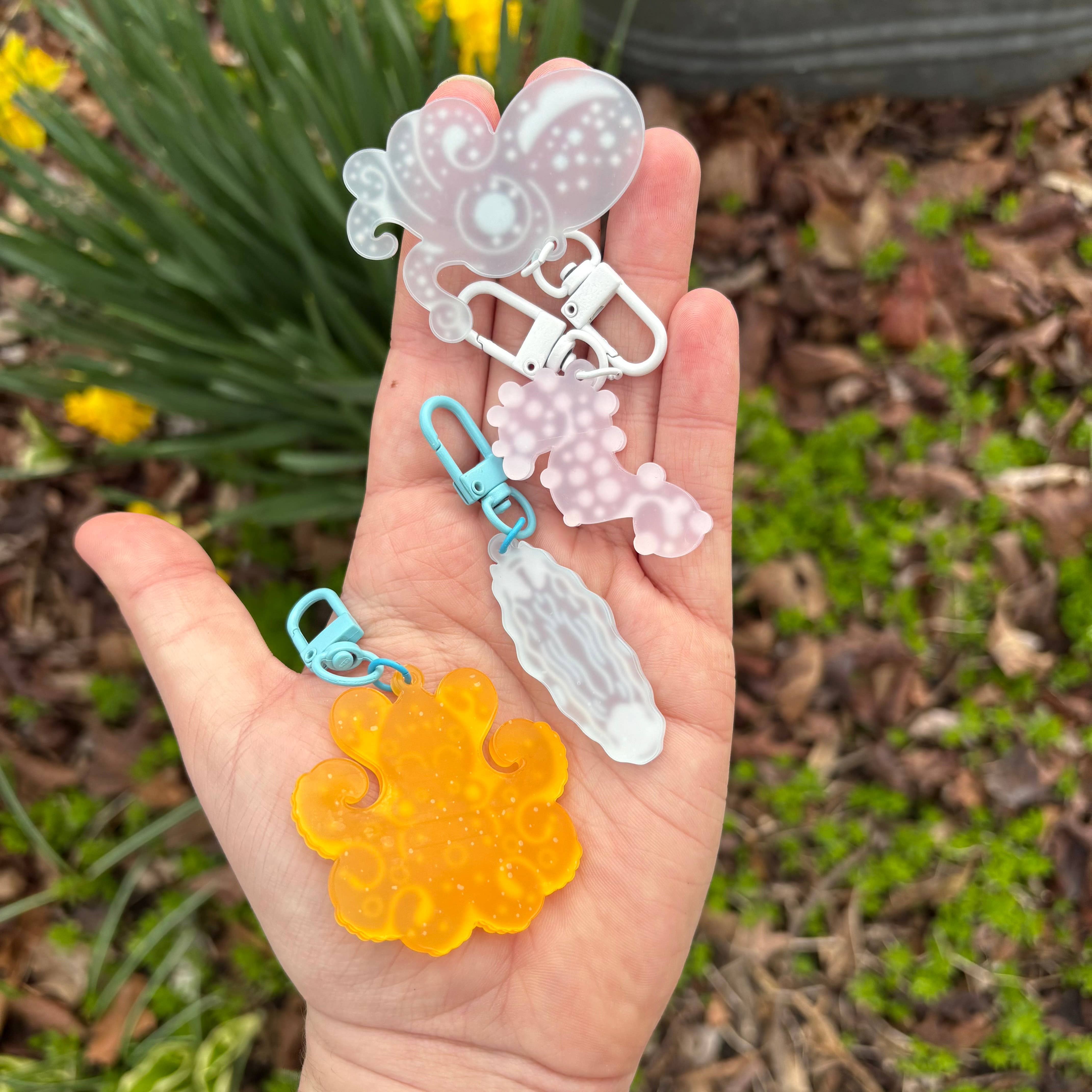 Microbiome Arts - Wholesale Keychain - Unisex - Frosted Acrylic Sea Life Charms4