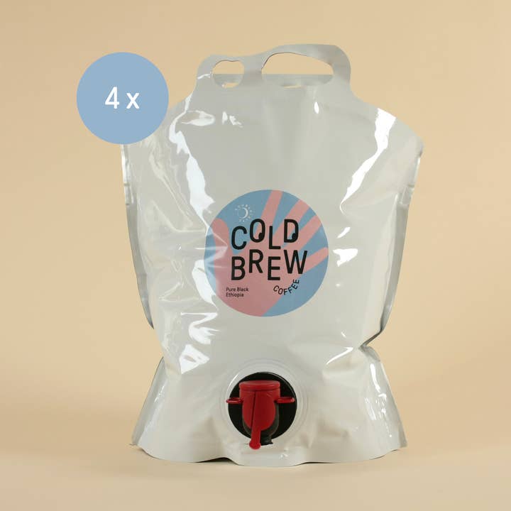 4x Cold Brew-kaffe Pure Black Etiopien 3 L for engroshandel hos Good Spirits Beverages GmbH