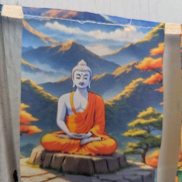 Tenzing Collections - Wholesale Flag - Mini Buddha cloth prayer flags for meditation, indoor flags2