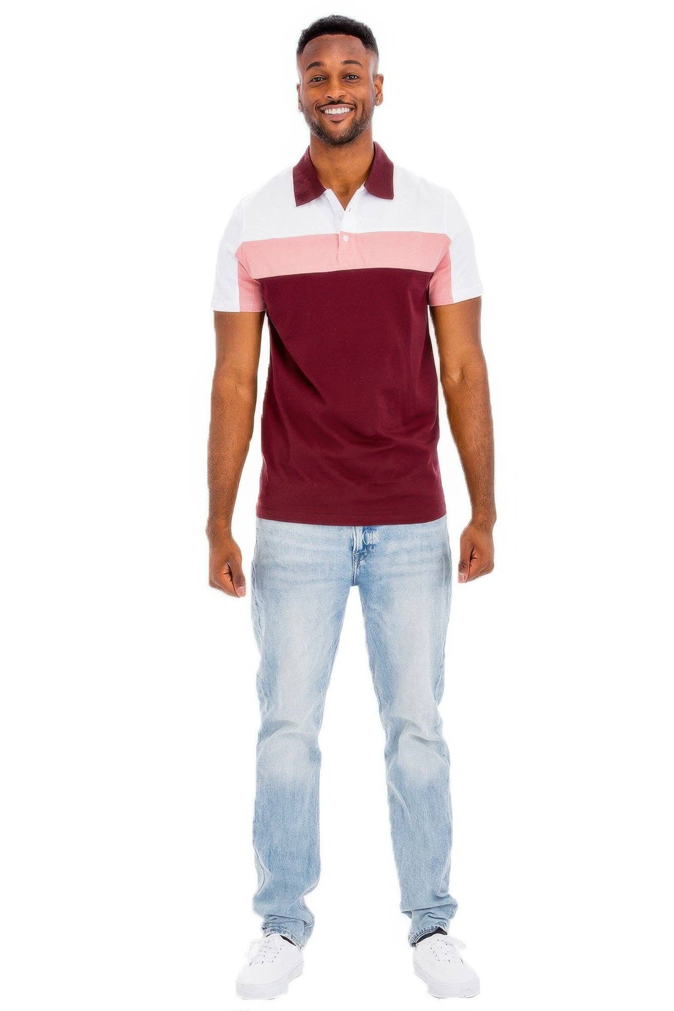CC Wholesale Clothing - Wholesale Polo - Men's - Color Block Polo Short Sleeve9