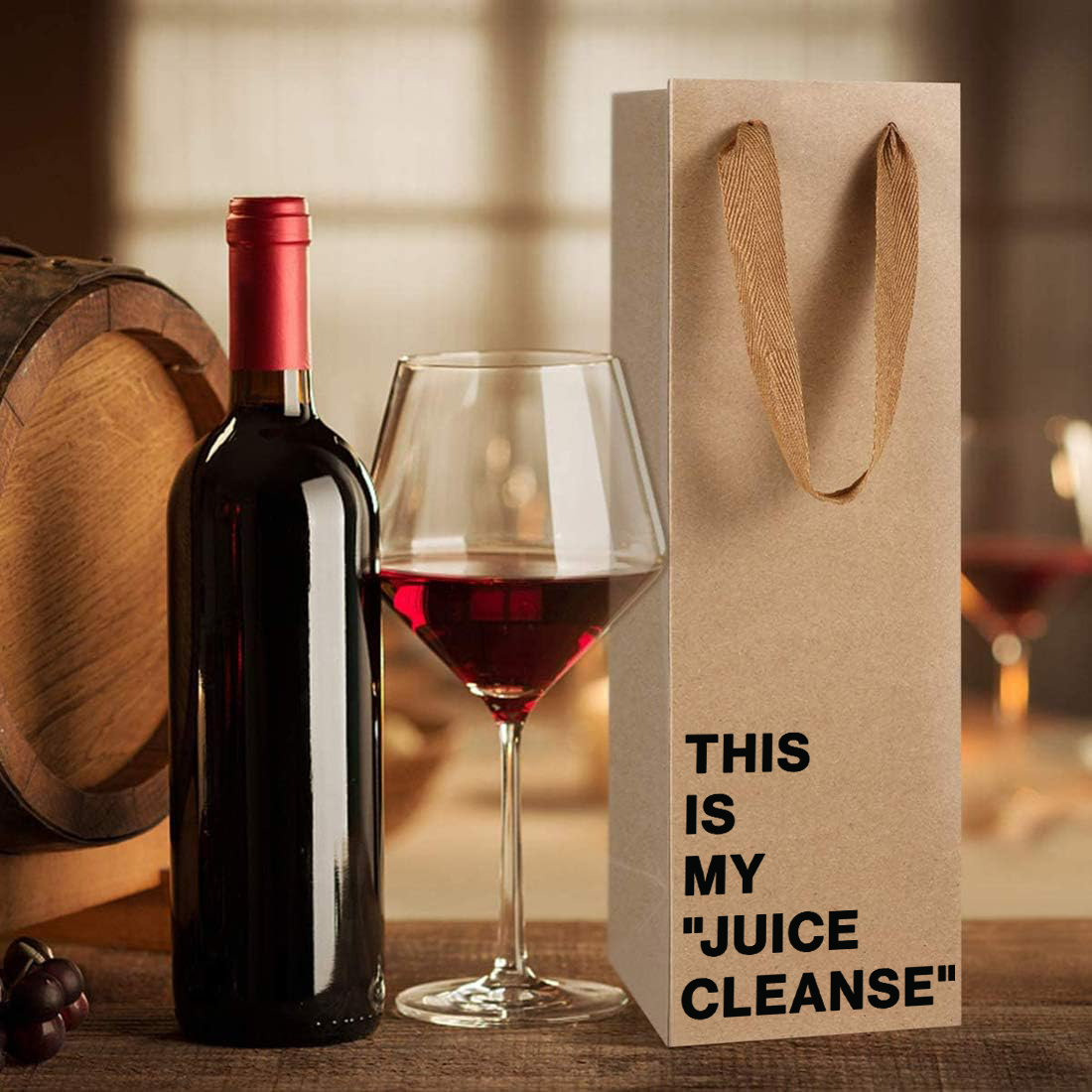 MilkToast Brands - Wholesale Wine Gift Bag -  "This Is My "Juice Cleanse" Wine Gift Bag4