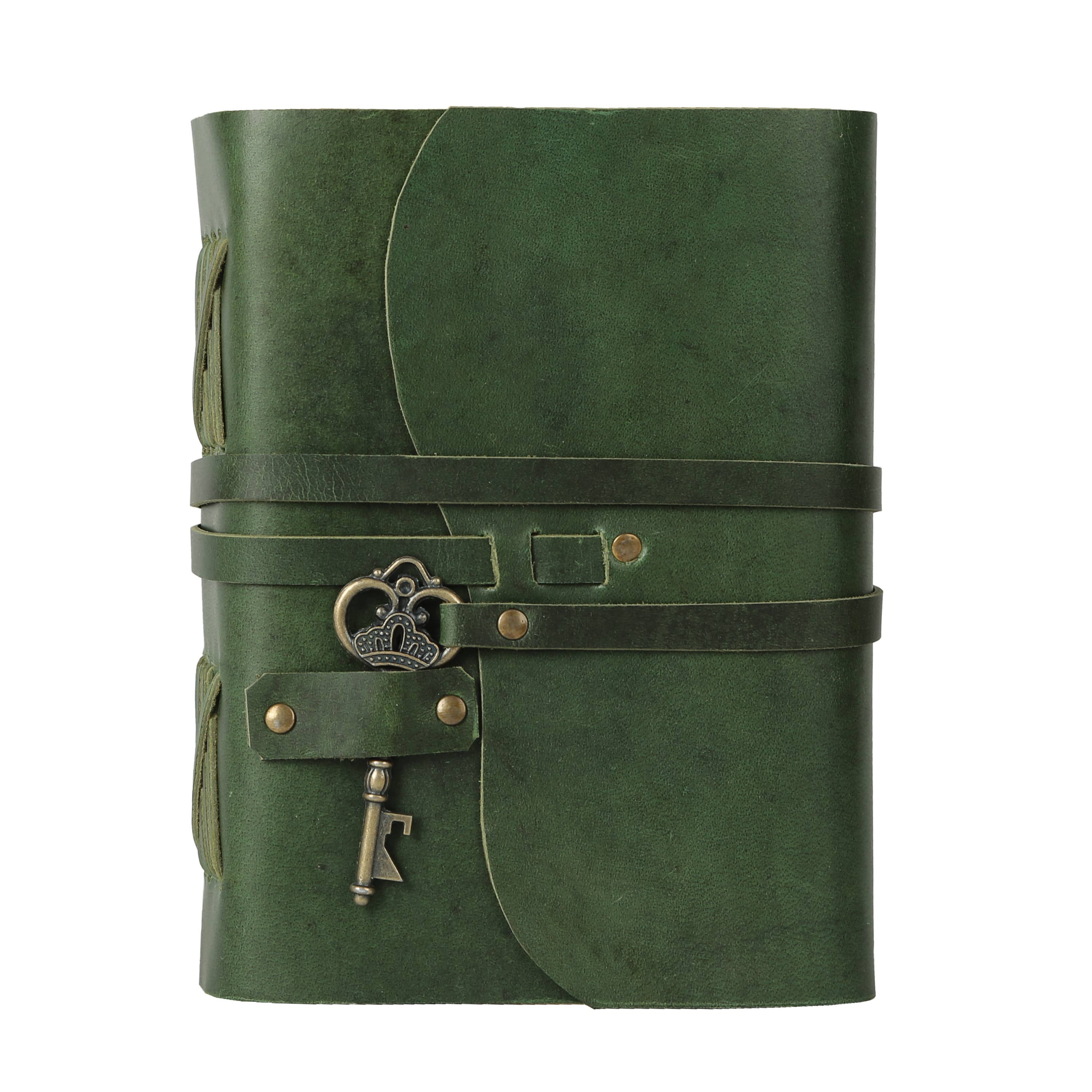 Tuzech Leather - Vente Journal intime - Journal Vintage Rétro Carnet de Voyage un Cahier en Papier Fait Main Exclusif avec Clé Livre Relié en Cuir des Ombres Hocus Pocus pour Homme et Femme8