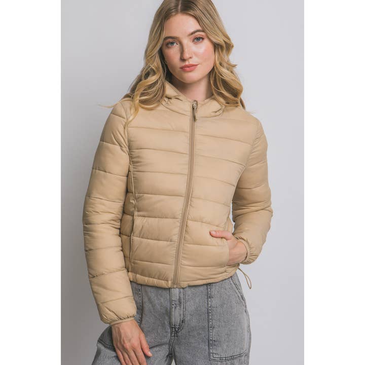 Style Up - Wholesale Puffer Jacket - Women's - Hooded Packable Puffer Jacket with Pouch17
