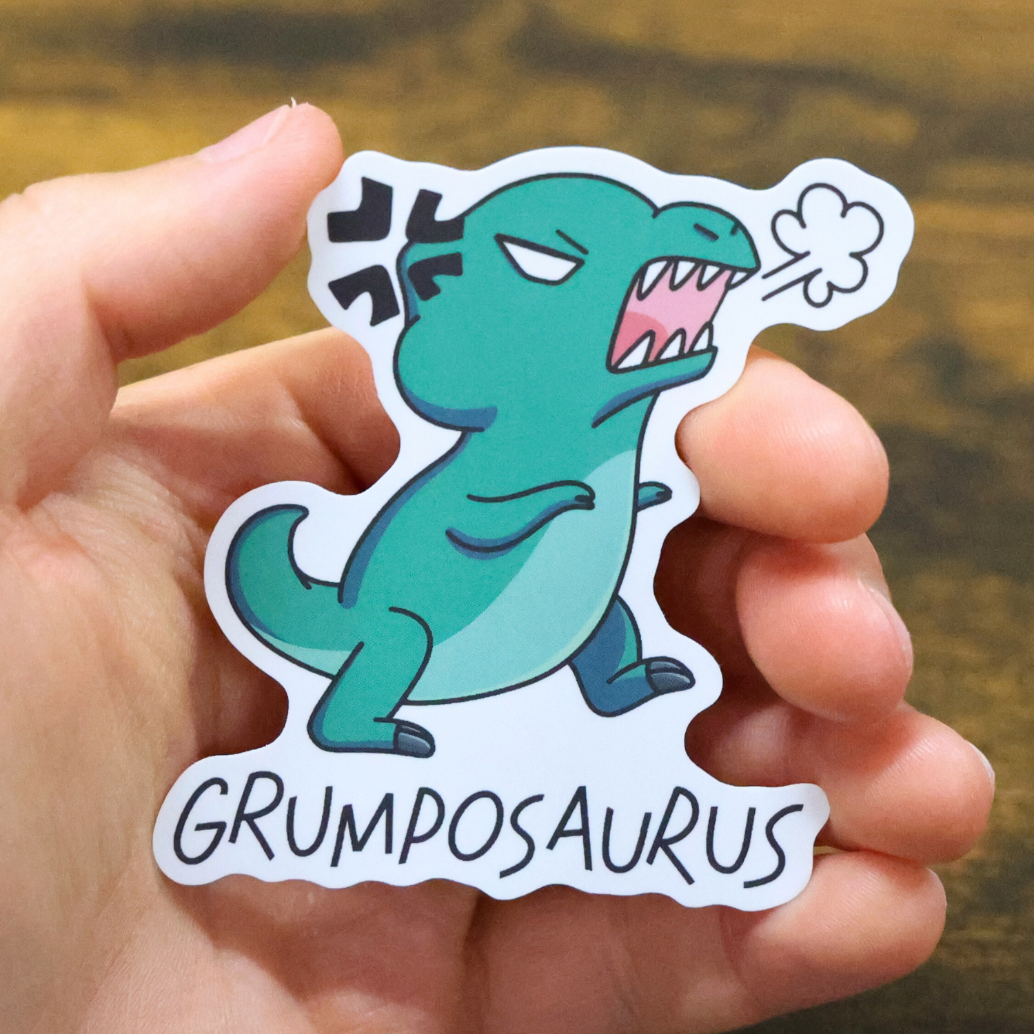 Sleazy Greetings - Wholesale Sticker - Grumposaurus Funny Vinyl Sticker1