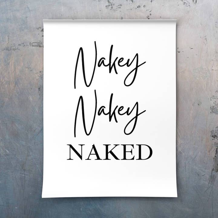 Nakey Nakey stampa nuda, decorazione bagno, arte della parete, bagno per la vendita all'ingrosso da parte di UK Print Studio