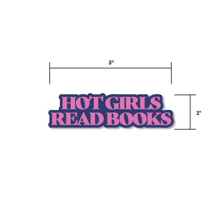 Sticker - Hot Girls Read Books for wholesale by Noteworthy Co