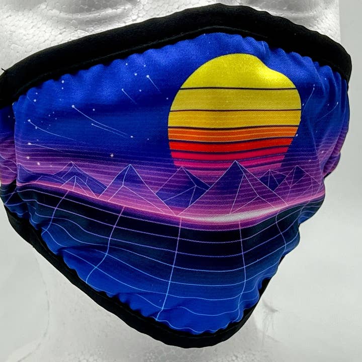 Triclops Rabbit - Wholesale Protective face mask/shield - Retro 80's Vaporwave Dust Cloth Face Mask1