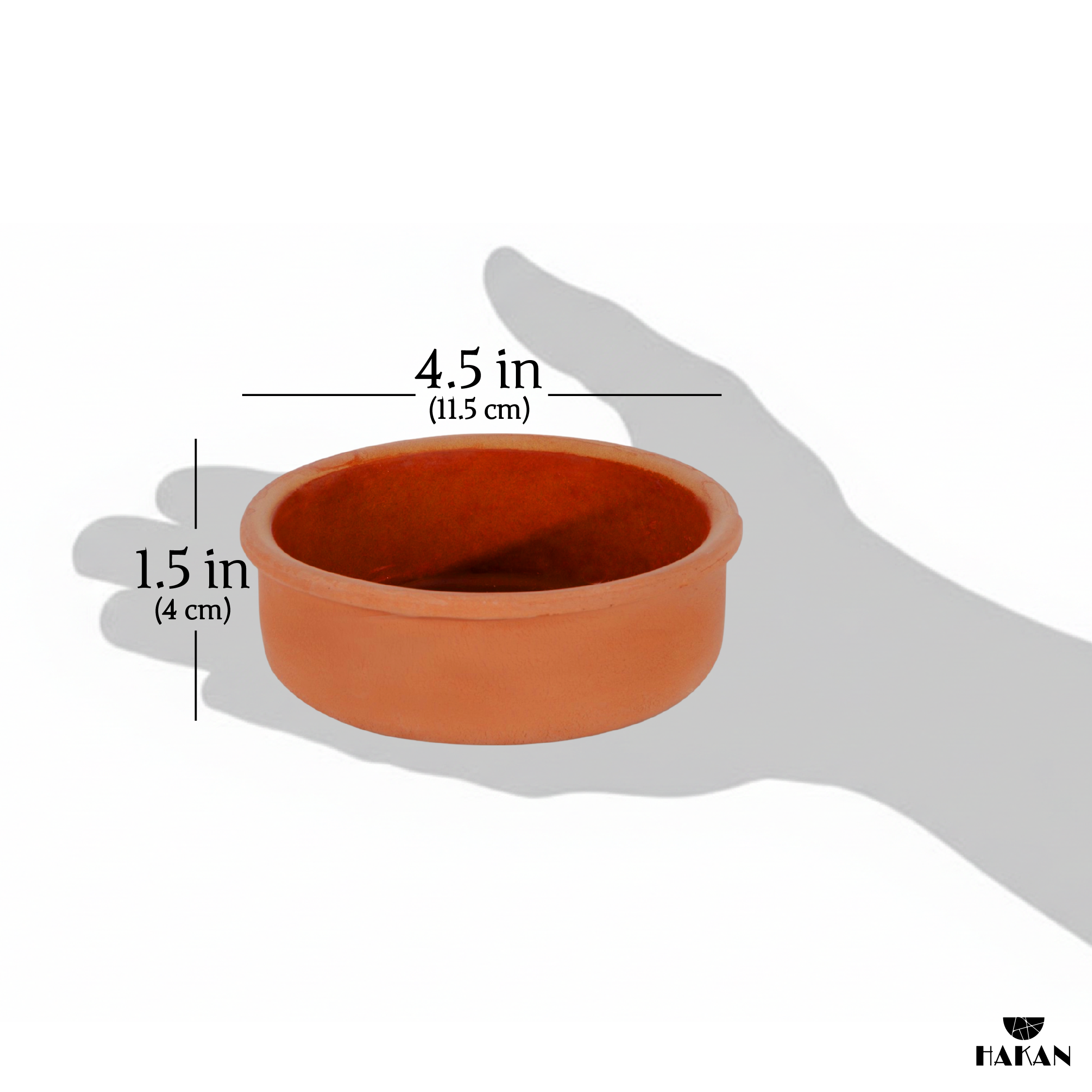 Hakan - Wholesale Cooking Pot - Hitit Clay Bowl Set of 6, Terracotta 4.5-inch Bowls Glazed1