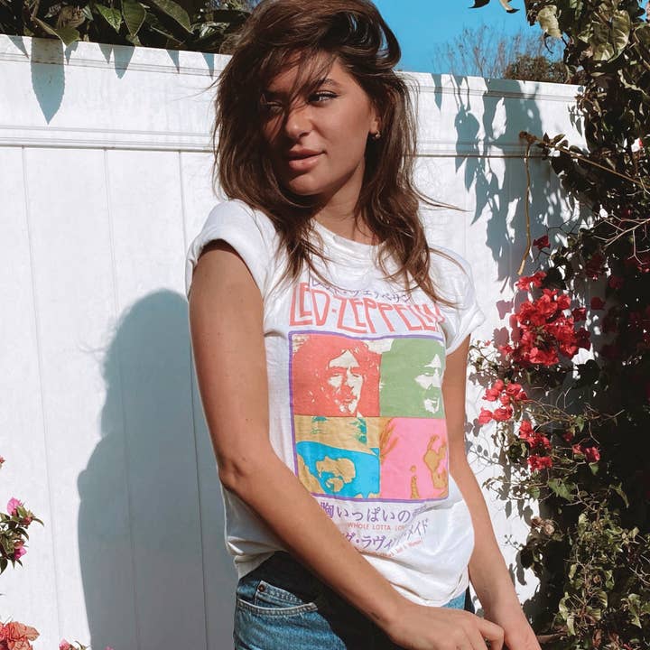 Life Clothing Co - Wholesale Screen Printed T-Shirt - Women's - Led Zeppelin Lotta Love Vintage Tee