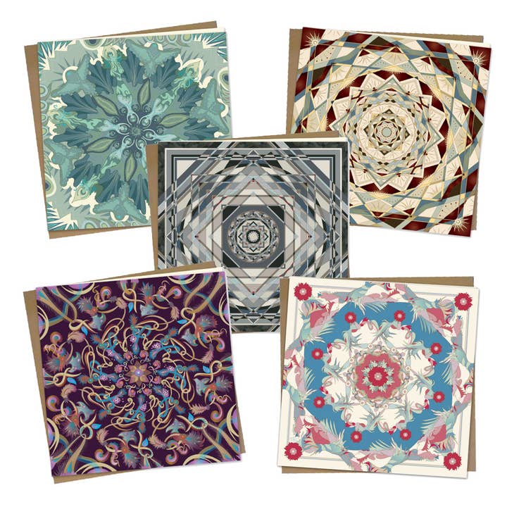 Bella Blue Designs - Wholesale Everyday Greeting Card - Greeting Card on Bamboo Paper - Centering Spirit Square, 5x5