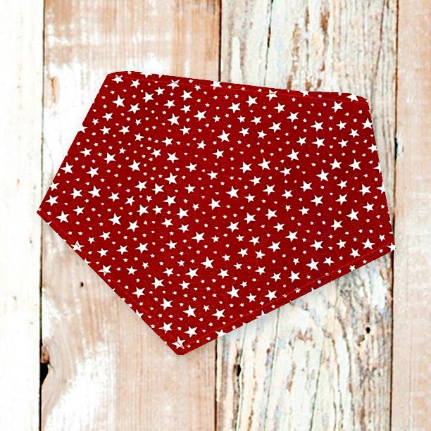 Tiny Red Stars USA Dog Bandana (Patriotic, 4th of July) for wholesale by BibbyBubby