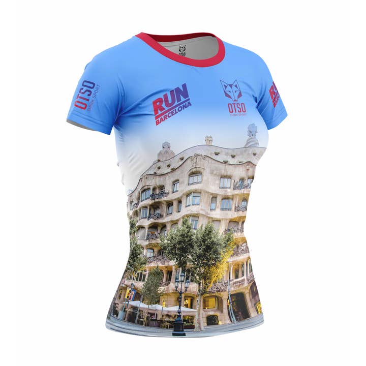T-shirt à manches courtes femme - Run Barcelone 2025 (Outlet) pour la vente par OTSO