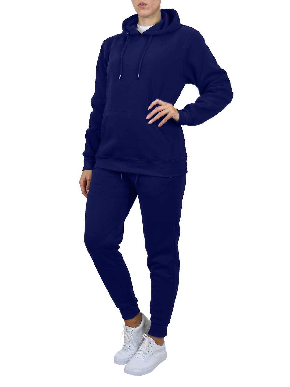 Galaxy By Harvic – Großhandel Loungewear-Set – Damen – Damen 2-teiliger Fleece-Pullover-Hoodie & Jogger-Set1