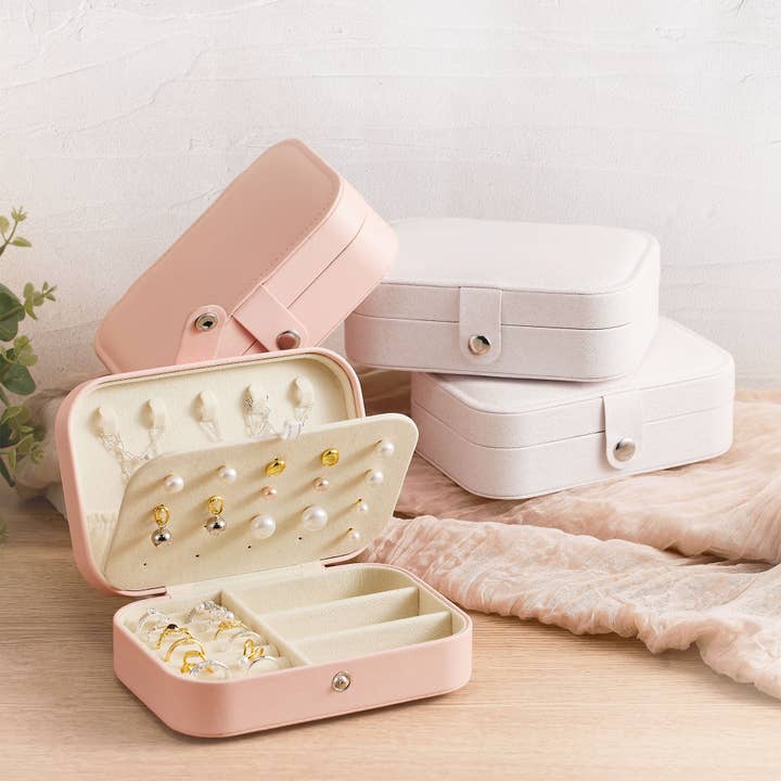 Floral Jewelry Case – Pink & White for wholesale by bewell