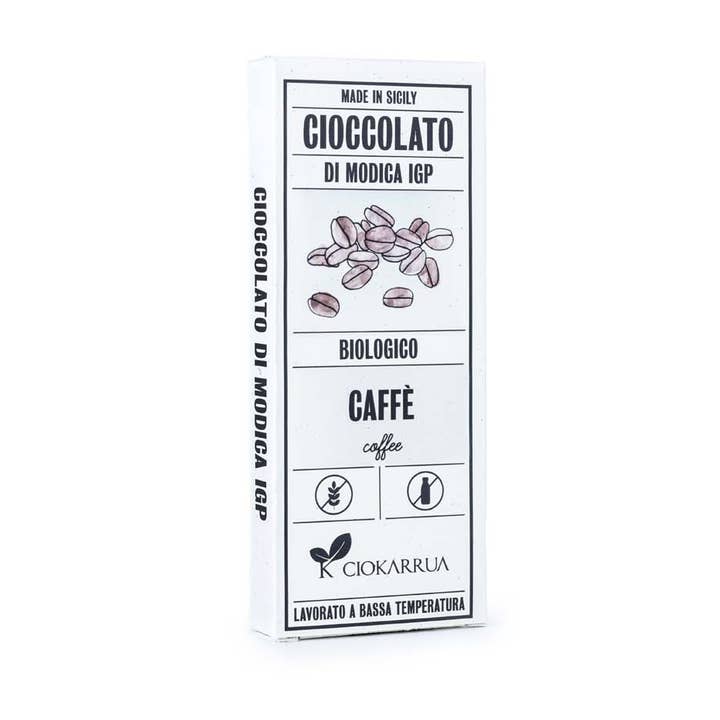 Organic PGI chocolate of Modica coffee 68 gr for wholesale by Ciokarrua