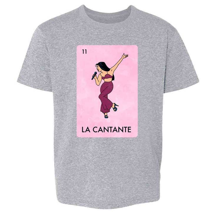 Pop Threads - Wholesale Screen Printed T-Shirt - Kids - La Cantante Singer Mexican LotteryParody Tejano Music Kids