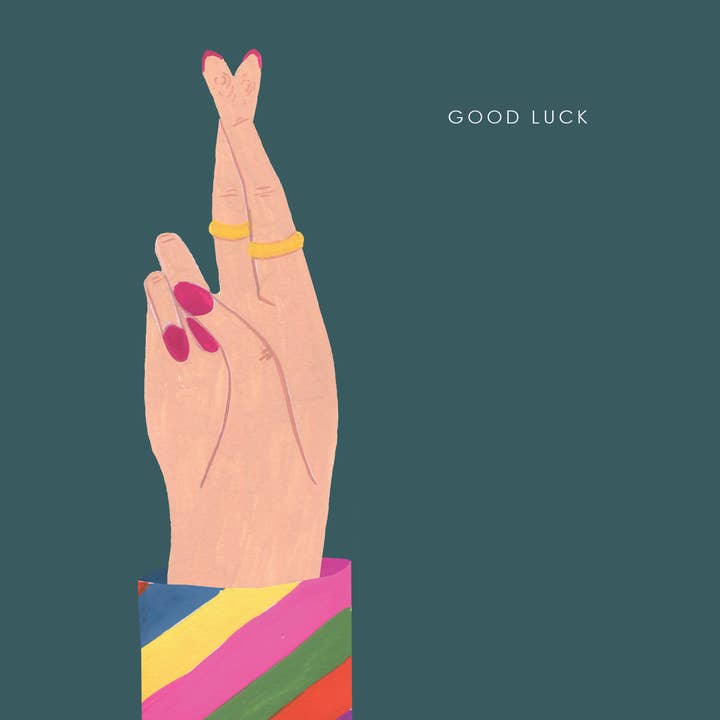 Hutch Cassidy – wholesale Good Luck card – 'Good Luck Hand' Greetings Card1