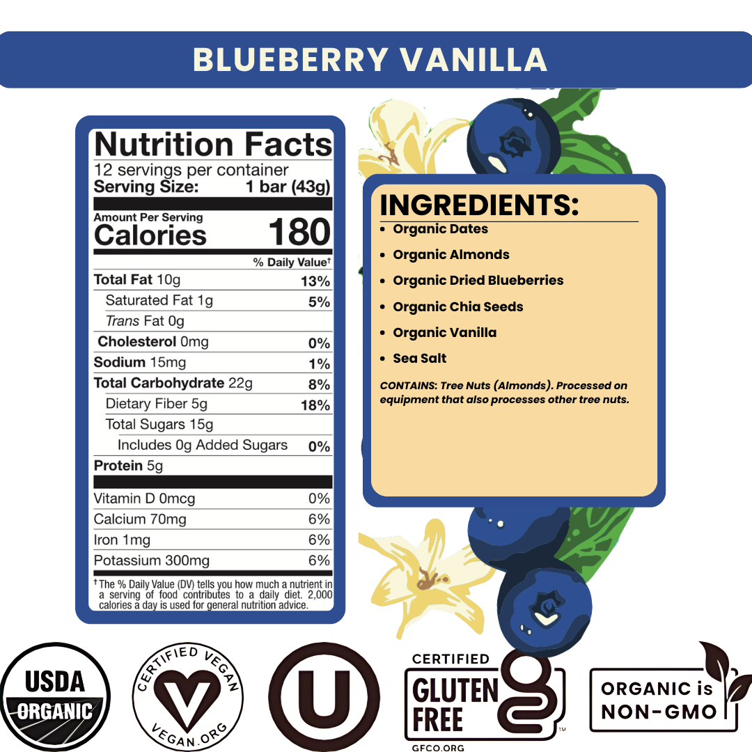 Bearded Brothers - Wholesale Snack Bar - Blueberry Vanilla (12 Bar Pack)2