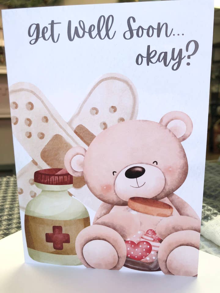 Get Well Soon (okay?) - Card for wholesale by Old Soul Woodworking LLC