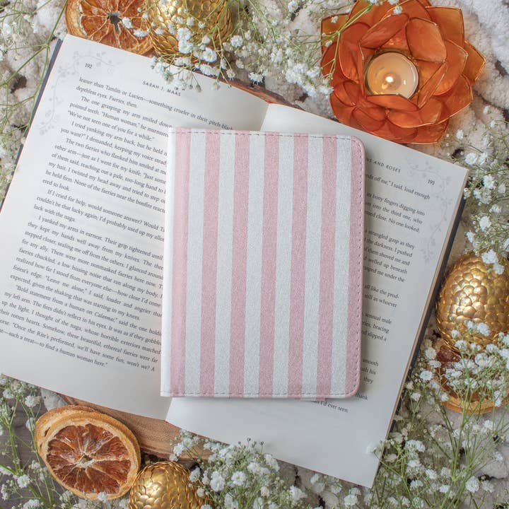 Meaggie Moos - Wholesale Book Cover - Kindle Case | Pink Stripes1