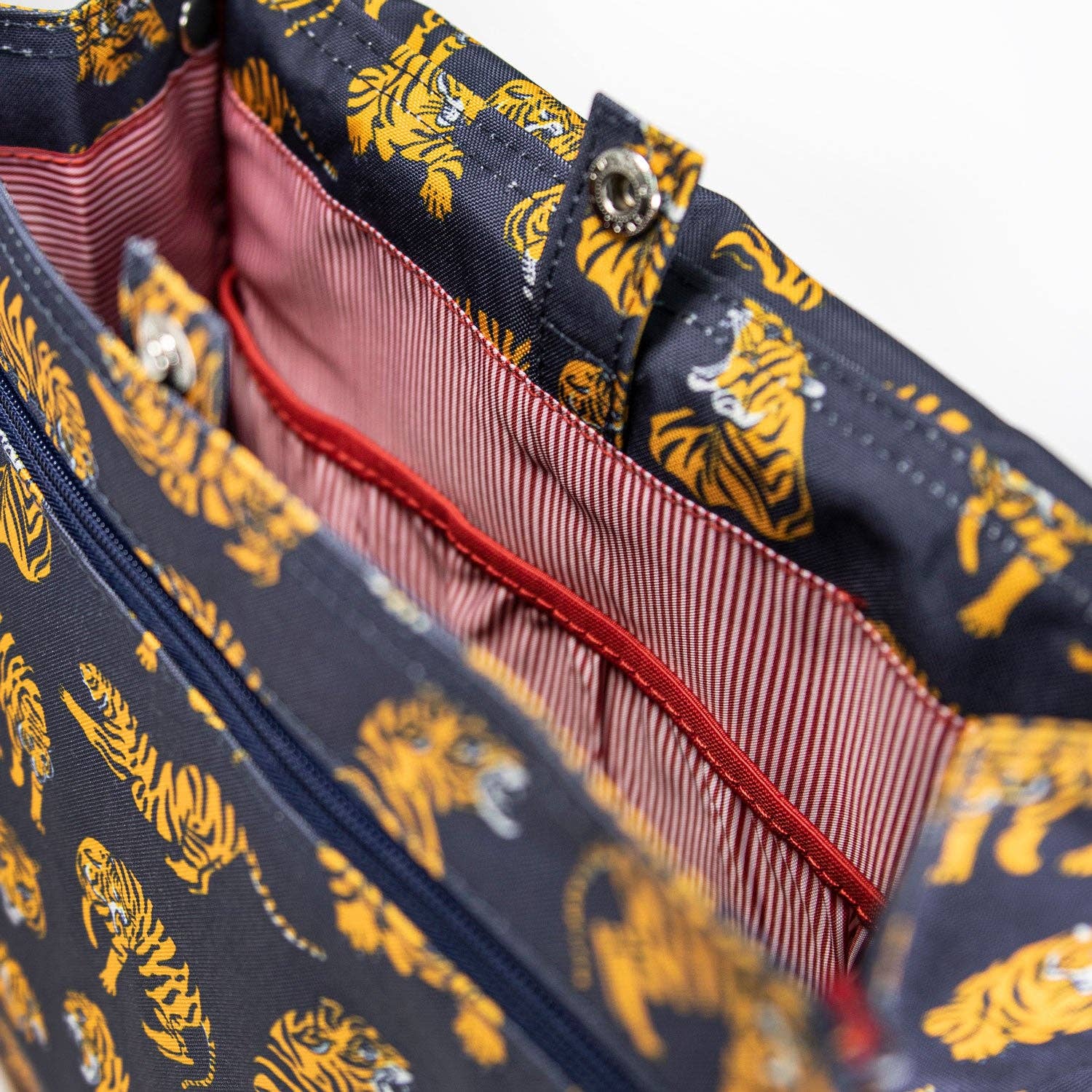 Vintage Backpack ✦ Old School Tiger Navy Blue for wholesale on Faire3