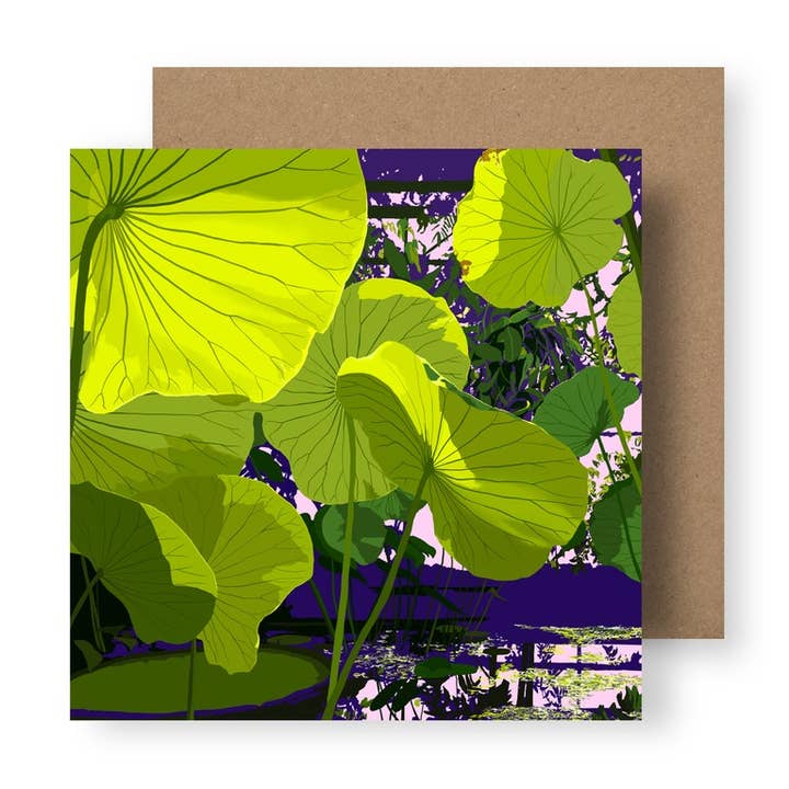 Sunlight Through Lotus Greeting Card for wholesale by Rosie Reiter