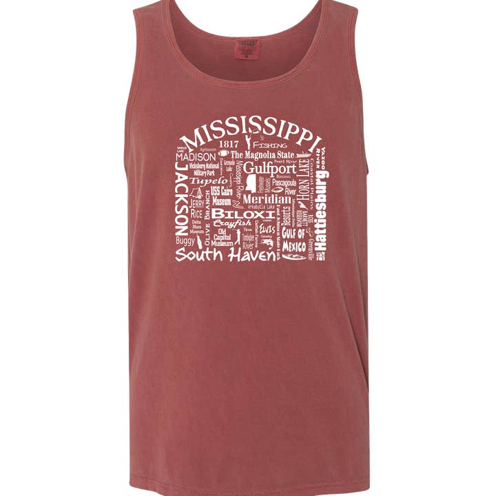 Unisex Tank Top - Mississippi - Where Life Takes You for wholesale by The Buffalo Works