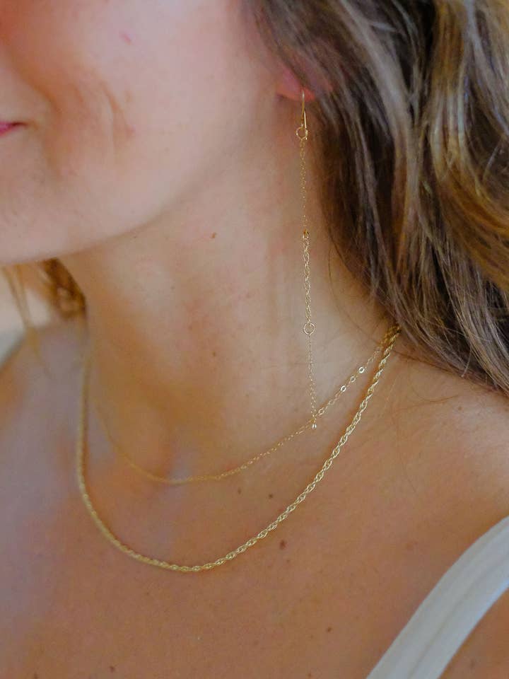 collar de cadena de doble textura para venta al por mayor de Jovial Art