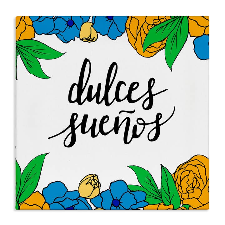 Stupell Industries - Vendita all'ingrosso Decorazione da parete - Bambini e neonati - Decorazione da parete su tela Dulces Sueños Flores Tropicales10