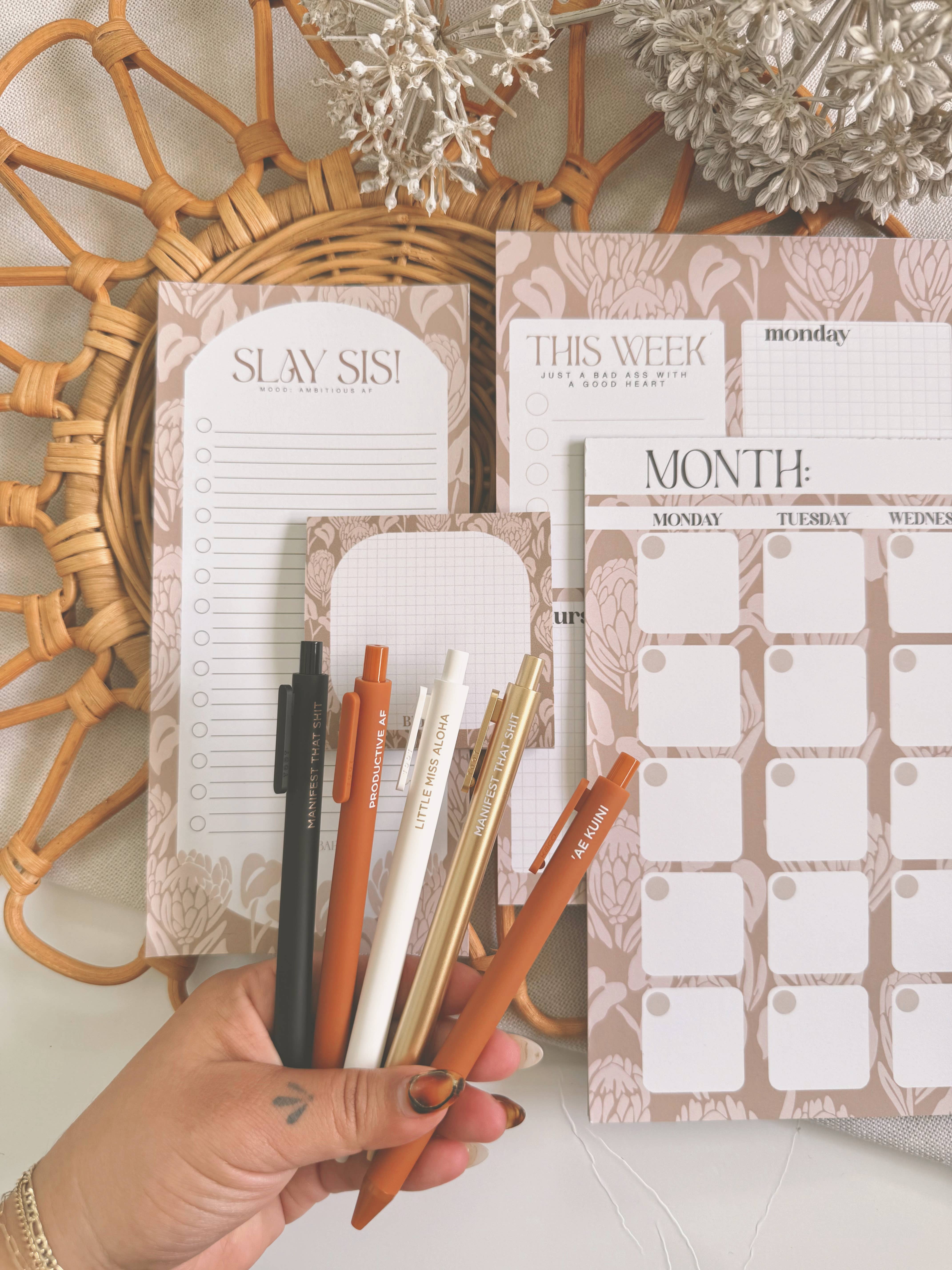 Bujo Bae - Wholesale Notepad - BAE in Latte | Monthly Notepad2