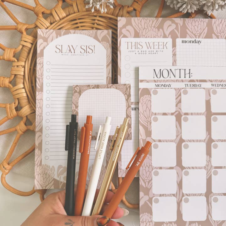 Bujo Bae - Wholesale Notepad - BAE in Latte | Monthly Notepad2