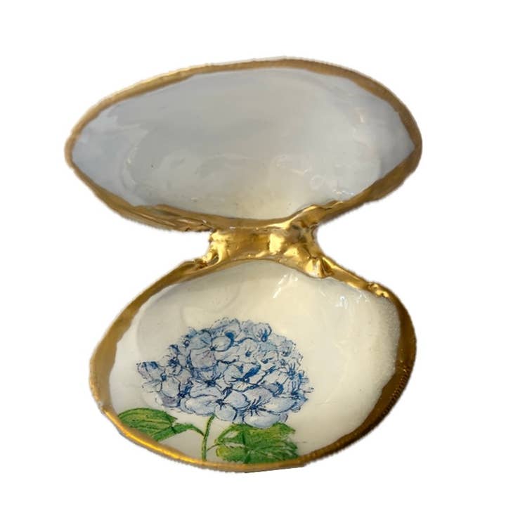 Decoupage Opened Shell - I Do's Clam for wholesale by Lulushells